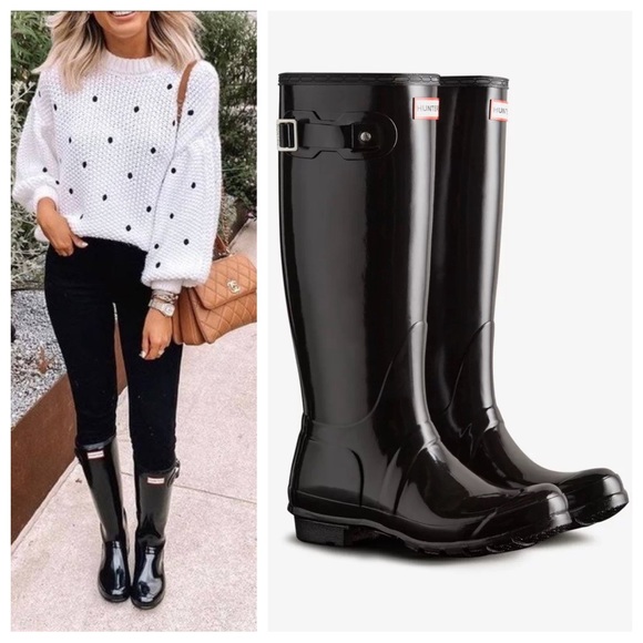 Hunter Shoes - Hunter Glossy Black Women's Rain Boots
